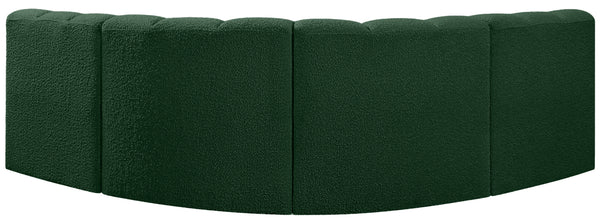 Arc Green Boucle Fabric Modular Sofa 102Green-S4B Meridian Furniture