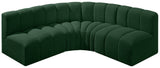 Arc Green Boucle Fabric Modular Sofa 102Green-S4B Meridian Furniture