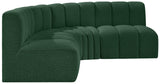 Arc Green Boucle Fabric Modular Sofa 102Green-S4B Meridian Furniture