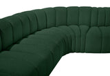 Arc Green Boucle Fabric Modular Sofa 102Green-S4B Meridian Furniture