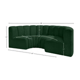 Arc Green Boucle Fabric Modular Sofa 102Green-S4C Meridian Furniture