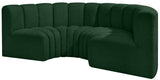 Arc Green Boucle Fabric Modular Sofa 102Green-S4C Meridian Furniture