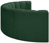 Arc Green Boucle Fabric Modular Sofa 102Green-S4C Meridian Furniture