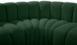 Arc Green Boucle Fabric Modular Sofa 102Green-S4C Meridian Furniture