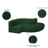 Arc Green Boucle Fabric Modular Sofa 102Green-S4D Meridian Furniture