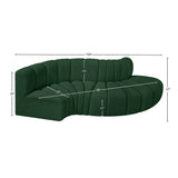 Arc Green Boucle Fabric Modular Sofa 102Green-S4D Meridian Furniture