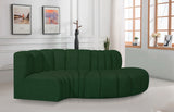 Arc Green Boucle Fabric Modular Sofa 102Green-S4D Meridian Furniture