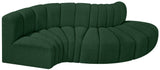 Arc Green Boucle Fabric Modular Sofa 102Green-S4D Meridian Furniture