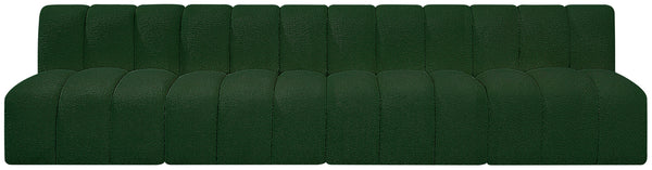 Arc Green Boucle Fabric Modular Sofa 102Green-S4E Meridian Furniture