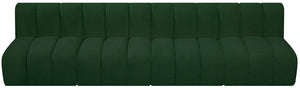 Arc Green Boucle Fabric Modular Sofa 102Green-S4E Meridian Furniture
