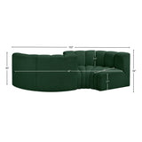 Arc Green Boucle Fabric Modular Sofa 102Green-S4F Meridian Furniture