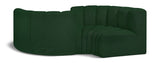 Arc Green Boucle Fabric Modular Sofa 102Green-S4F Meridian Furniture