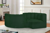 Arc Green Boucle Fabric Modular Sofa 102Green-S4F Meridian Furniture