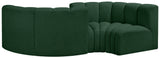 Arc Green Boucle Fabric Modular Sofa 102Green-S4F Meridian Furniture