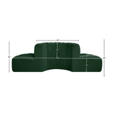 Arc Green Boucle Fabric Modular Sofa 102Green-S4G Meridian Furniture