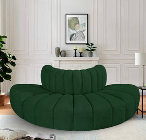 Arc Green Boucle Fabric Modular Sofa 102Green-S4G Meridian Furniture