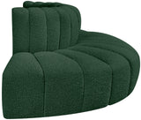 Arc Green Boucle Fabric Modular Sofa 102Green-S4G Meridian Furniture