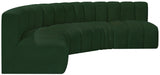 Arc Green Boucle Fabric Modular Sofa 102Green-S5A Meridian Furniture