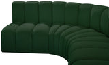 Arc Green Boucle Fabric Modular Sofa 102Green-S5A Meridian Furniture