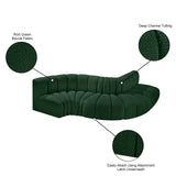 Arc Green Boucle Fabric Modular Sofa 102Green-S5B Meridian Furniture