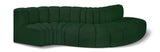 Arc Green Boucle Fabric Modular Sofa 102Green-S5B Meridian Furniture