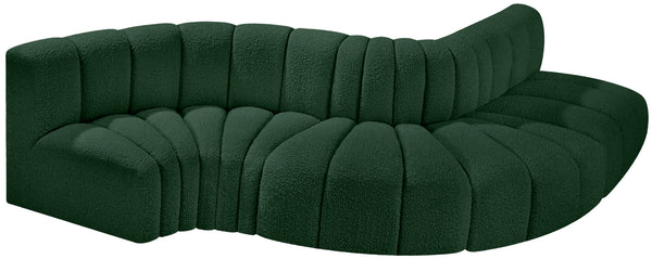 Arc Green Boucle Fabric Modular Sofa 102Green-S5B Meridian Furniture
