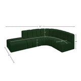 Arc Green Boucle Fabric Modular Sofa 102Green-S5C Meridian Furniture