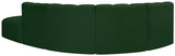 Arc Green Boucle Fabric Modular Sofa 102Green-S5C Meridian Furniture