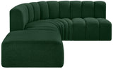 Arc Green Boucle Fabric Modular Sofa 102Green-S5C Meridian Furniture