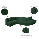 Arc Green Boucle Fabric Modular Sofa 102Green-S6A Meridian Furniture