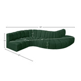 Arc Green Boucle Fabric Modular Sofa 102Green-S6A Meridian Furniture