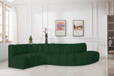 Arc Green Boucle Fabric Modular Sofa 102Green-S6A Meridian Furniture