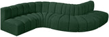 Arc Green Boucle Fabric Modular Sofa 102Green-S6A Meridian Furniture