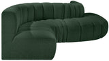 Arc Green Boucle Fabric Modular Sofa 102Green-S6A Meridian Furniture