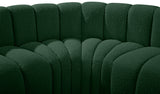 Arc Green Boucle Fabric Modular Sofa 102Green-S6A Meridian Furniture