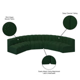 Arc Green Boucle Fabric Modular Sofa 102Green-S6B Meridian Furniture