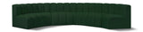 Arc Green Boucle Fabric Modular Sofa 102Green-S6B Meridian Furniture