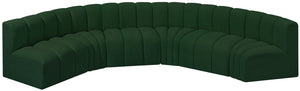 Arc Green Boucle Fabric Modular Sofa 102Green-S6B Meridian Furniture