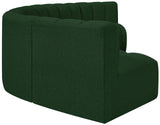 Arc Green Boucle Fabric Modular Sofa 102Green-S6B Meridian Furniture