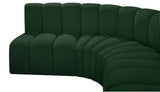 Arc Green Boucle Fabric Modular Sofa 102Green-S6B Meridian Furniture