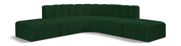 Arc Green Boucle Fabric Modular Sofa 102Green-S6C Meridian Furniture