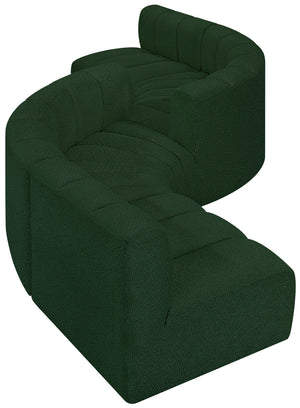 Arc Green Boucle Fabric Modular Sofa 102Green-S6D Meridian Furniture