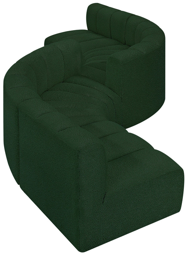 Arc Green Boucle Fabric Modular Sofa 102Green-S6D Meridian Furniture