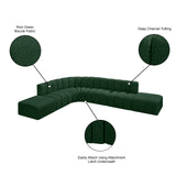 Arc Green Boucle Fabric Modular Sofa 102Green-S7A Meridian Furniture