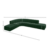 Arc Green Boucle Fabric Modular Sofa 102Green-S7A Meridian Furniture