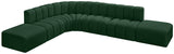 Arc Green Boucle Fabric Modular Sofa 102Green-S7A Meridian Furniture