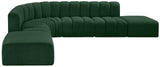 Arc Green Boucle Fabric Modular Sofa 102Green-S7A Meridian Furniture