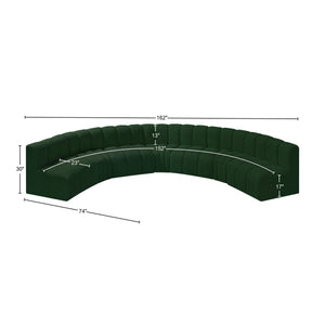 Arc Green Boucle Fabric Modular Sofa 102Green-S7B Meridian Furniture
