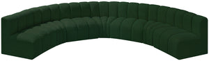 Arc Green Boucle Fabric Modular Sofa 102Green-S7B Meridian Furniture
