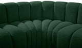 Arc Green Boucle Fabric Modular Sofa 102Green-S7B Meridian Furniture